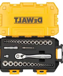 DEWALT Socket Set, 1/4-Inch & 3/8-Inch Drive, SAE/Metric