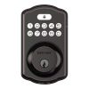 Single Cylinder Castle Electronic Keypad Deadbolt Aged Bronze