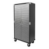 Seville Classics Ultrahd Steel Body Lockable Storage Filing Cabinet Organizer Locker Shelving Unit 36 x 18 x 72 Graphite