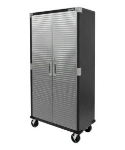 Seville Classics Ultrahd Steel Body Lockable Storage Filing Cabinet Organizer Locker Shelving Unit 36 x 18 x 72 Graphite