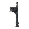 Architectural Mailboxes Stratford All-in-One Plastic Mailbox & Post Combo Black