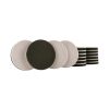 Everbilt 3-1/2 in. Beige and Black Round Felt Heavy Duty Furniture Slider Pads for Hard Floors (16-Pack)