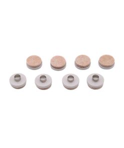 1 in. Beige Round Felt Nail-On Furniture Glides for Floor Protection (8-Pack)