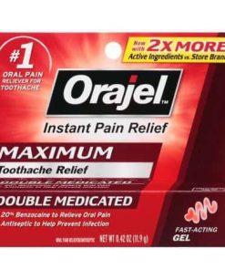 Orajel 3X for Toothache & Gum Pain: Maximum Gel Tube 0.42oz – #1 Oral Pain Relief Brand