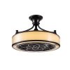 Home Decorators Collection Windara 22 in. LED Indoor/Covered Outdoor Black Ceiling Fan
