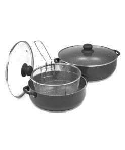 Sedona 2-Piece. Aluminum Caldero Set with Bonus Fry Basket