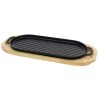 Gibson Home 2 Piece Calvary Non-Stick Grill Pan with Wooden Base