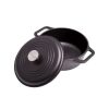 Victoria 4-Quart Cast Iron Dutch Oven with Lid and Dual Loop Handles with Flaxseed Oil