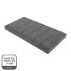 Seville Classics Foldable Storage Bench Ottoman with Handles (Modern Gray)