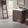 Shaila 24.5 in. W X 16.25 in. D x 35.06 in. H Single Sink Bath Vanity in Truffle with White Cultured Marble Top