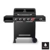 5-Burner Natural Gas Grill in Matte Black with Trivantage Multi-Functional Cooking System