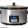 Elite Platinum Digital Slow Cooker Steel Quart