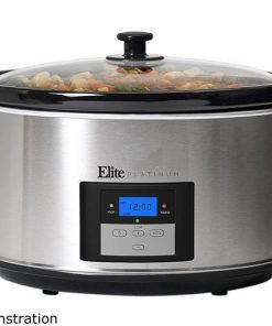 Elite Platinum Digital Slow Cooker Steel Quart