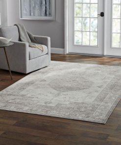 Member’s Mark Everwash Washable Area Rug, Castle Grey:- Castle Grey