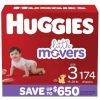 Huggies Little Movers Diapers Size 3 – 16-28 Pounds (174 Count)