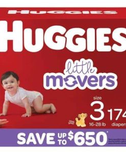 Huggies Little Movers Diapers Size 3 – 16-28 Pounds (174 Count)