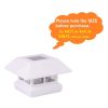 4 in. x 4 in. 7 Lumens White Plastic Solar Post Cap (Common: 4 in. x 4 In. ; Actual: 3-5/8 in. x 3-5/8 in. )