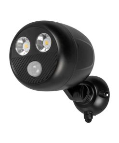 Defiant 120-Degree Black Motion Activated Battery Outdoor Integrated LED Security Flood Light