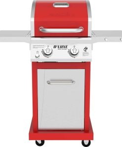 Deluxe 2-Burner Propane Gas Grill in Red