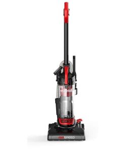 Eureka AirSpeed Compact Upright Vacuum: Bagless, Washable Foam Filter, 10.5″ Cleaning Path, 18′ Cord, 2.7L Capacity, Red