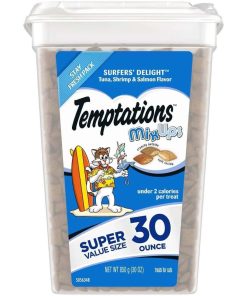 Temptations Mix Ups Surfers Delight Cat Treats with Shrimp Tuna and Salmon