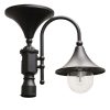 Gama Sonic Everest Outdoor Solar Lamp Post Light aluminum Downlight Lamp Fitter for Lamp Posts or Pier Mount (sold Separately) White Light 2700K