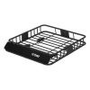 CURT 18115 Universal 42 x 37-Inch Black Steel Roof Rack Rooftop Cargo Carrier
