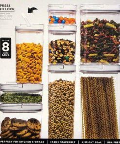 Members Mark Fliplock Storage Containers Set Of 8 With Lid, Bpa Free , Airtight Seal , Stackable
