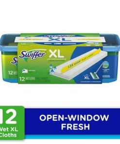 Swiffer Sweeper X-Large Wet Mopping Pad Multi-Surface Refills for Floor Mop – Open Window Fresh Scent