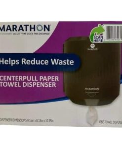 Marathon Centerpull Paper Towel Dispenser Smoke 9.16” W x 10.55” D x 8.13” H