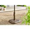 Stylewell 26 lbs. Concrete and Resin Patio Umbrella Base in Brown