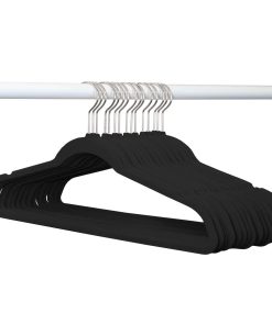 Member’s Mark 50 Pack Elite Quality Velvet Hangers – Black:- Black