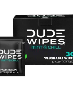 DUDE Wipes Flushable Wipes XL on-the-go Wet Wipes Mint Chill 30 Count