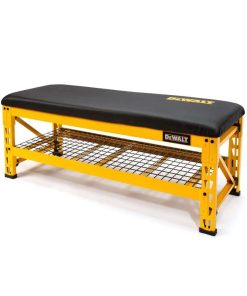 20 In. H x 50 in. W X 18 In. D Garage Bench with Wire Grid Storage Shelf