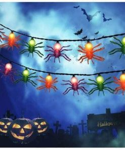 Halloween 25ct Spider Halloween Icicle Lights Clear