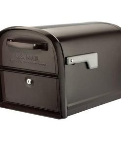 Architectural Mailboxes 360 Deg Oasis Post Mount Locking Mailbox – Rubbed Bronze