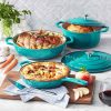 Member’s Mark 5-Piece Enamel Cast Iron Set-Teal