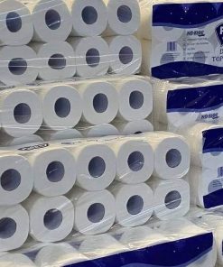 Toilet paper pallet, roll count not stated, $800 per pallet